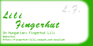 lili fingerhut business card